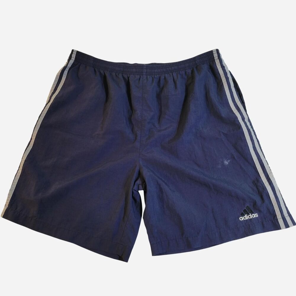 Vintage 90s/Y2K Adidas Navy Soccer Athletic Shorts World Cup FIFA Streetwear